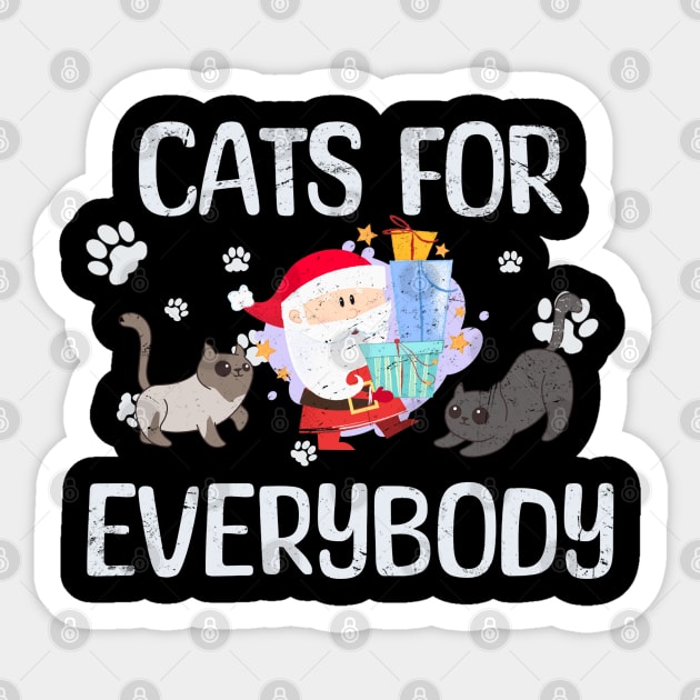 Cats For Everybody Sticker by Quincey Abstract Designs